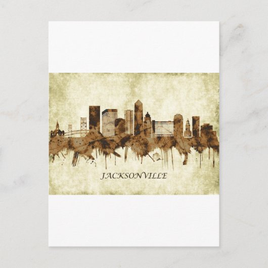 Invitation Carte Postale Jacksonville Florida Cityscape (Devant)