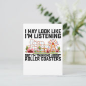 Invitation Carte Postale Je peux avoir l'air d'écouter mais je pense à (Debout devant)