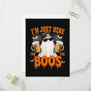 Invitation Carte Postale Je suis juste ici pour les huées Funny Halloween