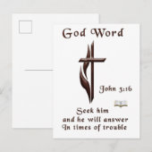 Invitation Carte Postale Jean 3:16 (Devant / Derrière)