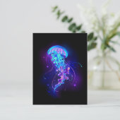 Invitation Carte Postale Jellyfish éclatante couleur (Debout devant)