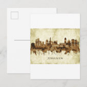 Invitation Carte Postale Jérusalem Israël Cityscape (Devant / Derrière)