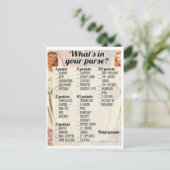 Invitation Carte Postale Jeu de Fête des mariées rétro (Debout devant)