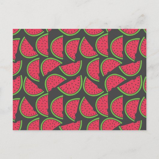 Invitation Carte Postale Joli Un Dans Un Melon Pastèque Enfants 1er Anniver (Dos)