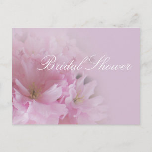 Invitation Carte Postale Jolie douche nuptiale rose cerisier