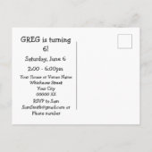 Invitation Carte Postale Jolie fête d'anniversaire de Hedgehog (Dos)