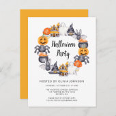 Invitation Carte Postale Jolie fête d'Halloween (Devant / Derrière)