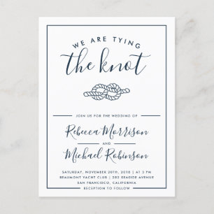 Invitation Carte Postale Jonction Nautique Moderne Le Mariage De Knot