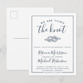 Invitation Carte Postale Jonction Nautique Moderne Le Mariage De Knot (Devant / Derrière)