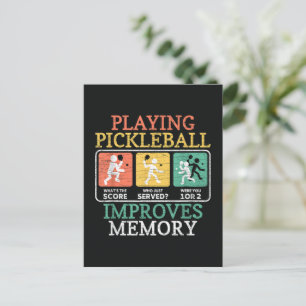 Invitation Carte Postale Jouer au Pickleball améliore la mémoire