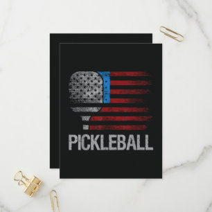 Invitation Carte Postale Joueur de Pickleball Amateur de Paddleball Drapeau