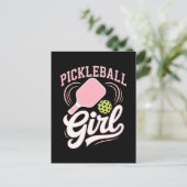 Invitation Carte Postale Joueuse de pickleball fille (Debout devant)