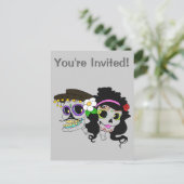 Invitation Carte Postale Jour de Fête des Morts Artistique (Debout devant)