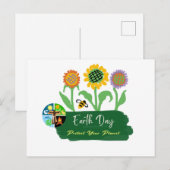 Invitation Carte Postale Jour de la Terre (Devant / Derrière)