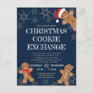 Invitation Carte Postale Jour férié de la fête de l'échange de cookies