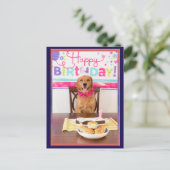 Invitation Carte Postale Joyeuse fête du chien d'anniversaire avec mon Dawg (Debout devant)