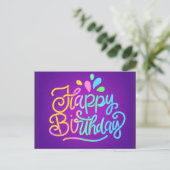 Invitation Carte Postale Joyeuse lettre d'anniversaire (Debout devant)