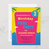 Invitation Carte Postale Joyeux anniversaire Enfants Fille Garçon âge Perso (Devant / Derrière)