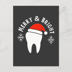 Invitation Carte Postale Joyeux et brillant dentiste dentaire Noël
