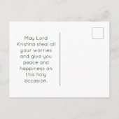 Invitation Carte Postale Joyeux Janmashtami (Dos)