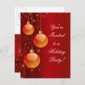 INVITATION CARTE POSTALE JOYEUX JOURS FÉRIÉS (Devant / Derrière)