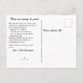 Invitation Carte Postale *~* Joyeux Lapin de Pâques  Fleurs Œufs TVi (Dos)