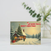 Invitation Carte Postale Joyeux Noël - O12 (Debout devant)