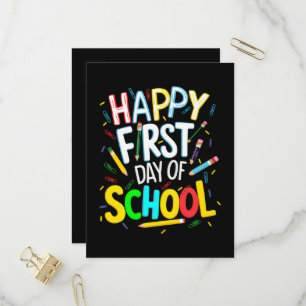 Invitation Carte Postale Joyeux premier jour de rentrée scolaire