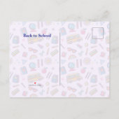 Invitation Carte Postale Joyeux premier jour d'école BIENVENUE (Dos)