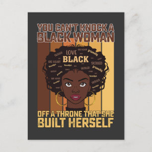 Invitation Carte Postale JunetDix Melanin ne peut pas frapper une femme noi