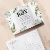 Invitation Carte Postale Jungle Safari Boy Giraffe Baby shower