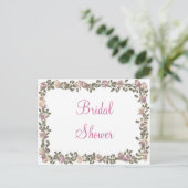 Invitation Carte Postale KRW Floral Bordure personnalisée Douche nuptiale I (Debout devant)