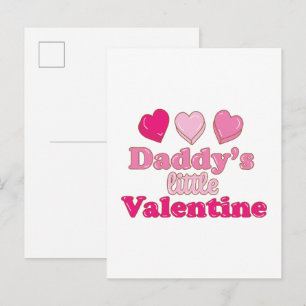 Invitation Carte Postale La conception de la petite Saint-Valentin de papa