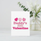 Invitation Carte Postale La conception de la petite Saint-Valentin de papa (Debout devant)