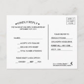 Invitation Carte Postale La dentelle noire sur la collection de Mariages de (Dos)