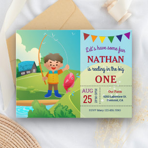 Invitation Carte Postale La fête d'anniversaire des un an de The Big One Bo