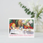 INVITATION CARTE POSTALE LA FÊTE DU THÉ DE LA MAD HATTER (Debout devant)