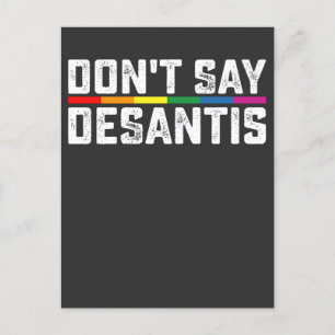 Invitation Carte Postale La fierté LGBT ne dit pas Desantis Gay Lesbian