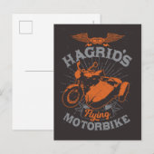 Invitation Carte Postale La moto volante de Hagrid (Devant / Derrière)