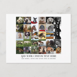 INVITATION CARTE POSTALE LA PHOTO DONNE À MOM DAD GRANDPA GRANDMA PETS AMIS