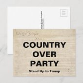 Invitation Carte Postale La résistance de Trump face à la résistance d'un p (Devant / Derrière)
