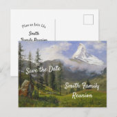 Invitation Carte Postale La Réunion de la famille Matterhorn (Devant / Derrière)