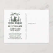 Invitation Carte Postale La Réunion Rustique Familiale SAUVER LA DATE Forêt (Dos)