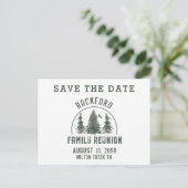 Invitation Carte Postale La Réunion Rustique Familiale SAUVER LA DATE Forêt (Debout devant)