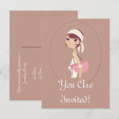 Invitation Carte Postale Lady Jewelry Shopping Articles personnalisables (Devant / Derrière)
