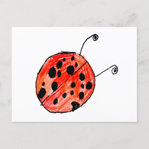 Invitation Carte Postale Ladybug