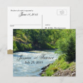 Invitation Carte Postale Lake Stream Nature Photography RSVP (Devant / Derrière)