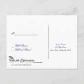 Invitation Carte Postale L'amour dans n'importe quelle langue en violet car (Dos)