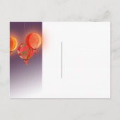 Invitation Carte Postale Lanternes en papier rouge Mariage choix de repas R (Dos)
