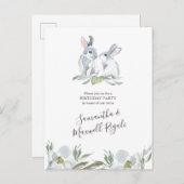 Invitation Carte Postale Lapin de printemps Anniversaire (Devant / Derrière)